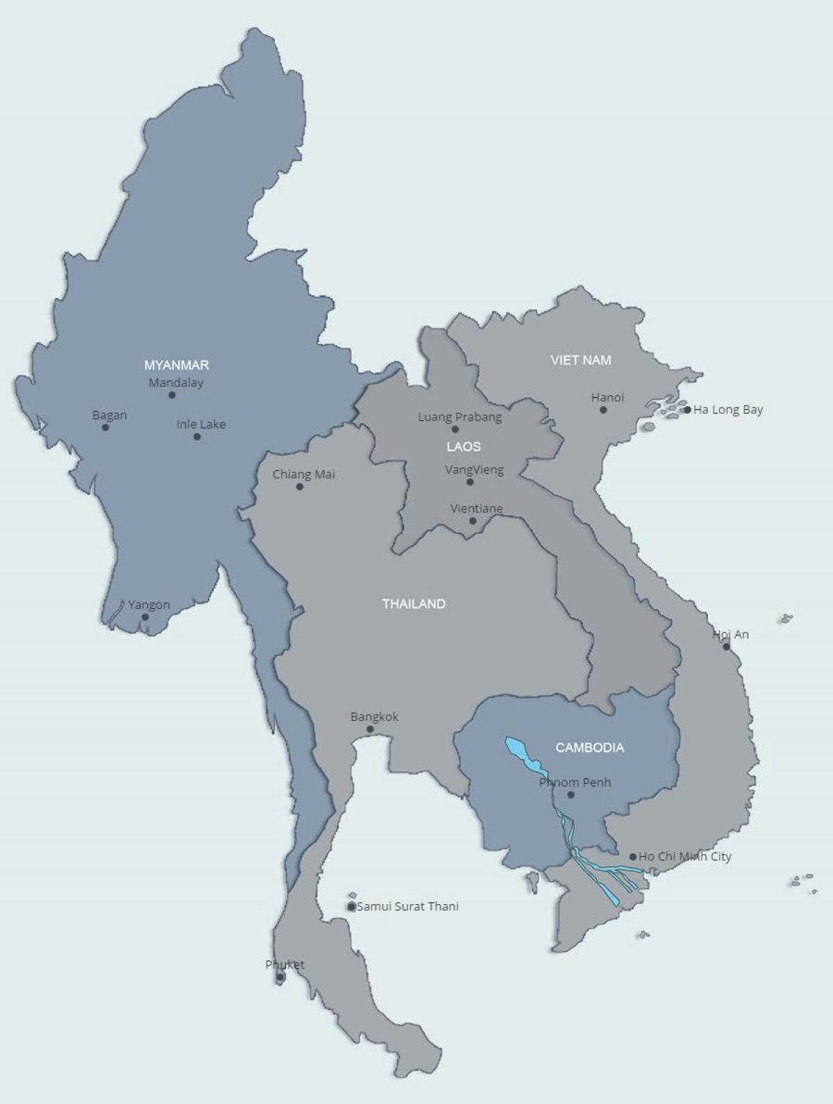 نقشه از شمال لائوس