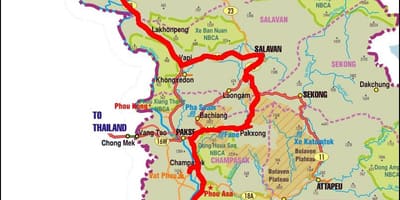 نقشه savannakhet, لائوس
